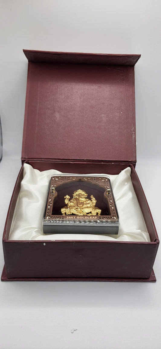 24k Gold Leaf Ganesh Acrylic Frame