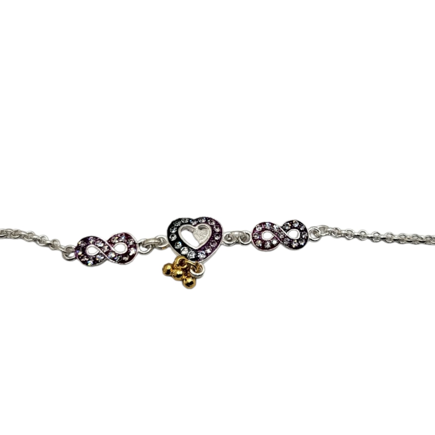 Heart And Infinity Motif Silver Baby Shower Rakhi