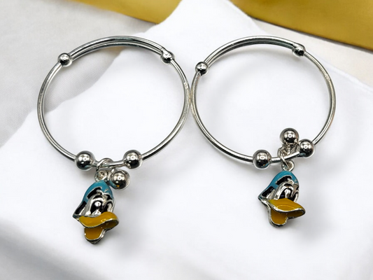 Donald Duck Charms Baby Silver Bracelet