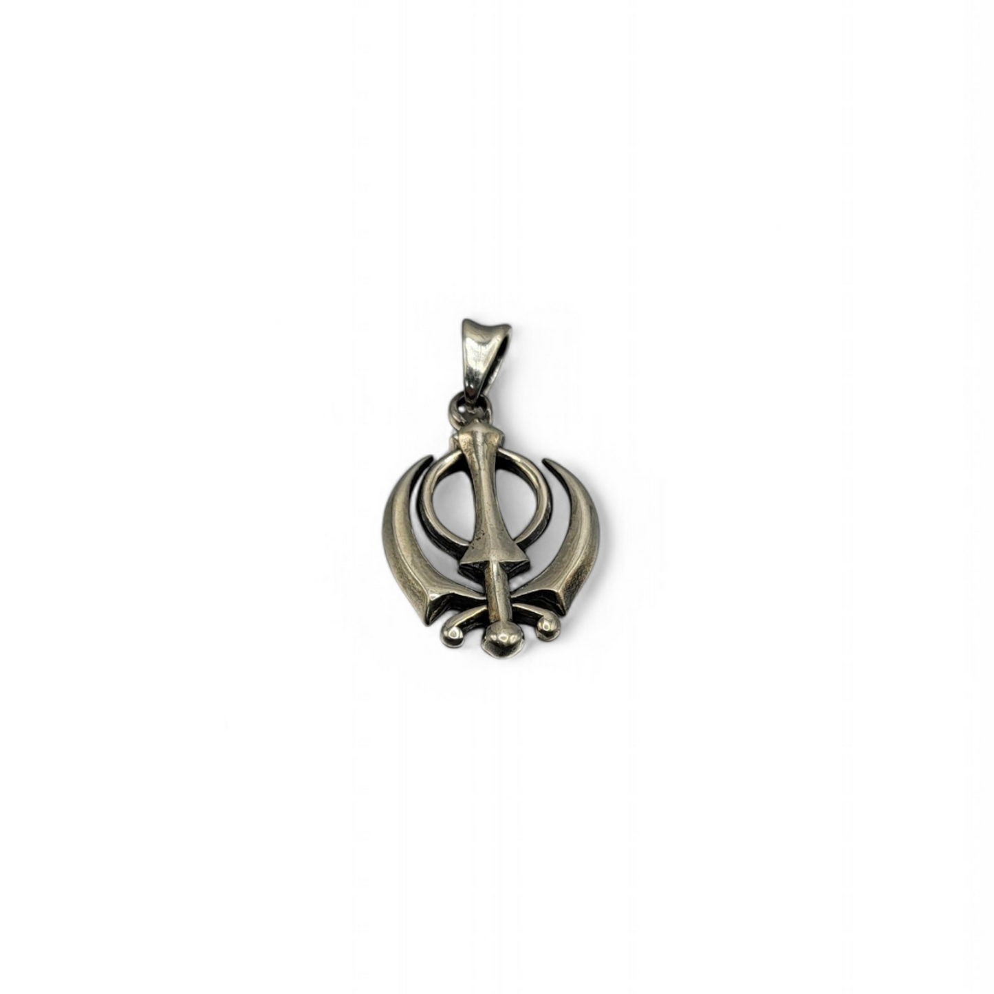 SILVER KHANDA PENDENT