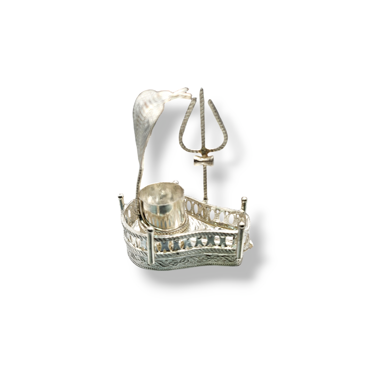 Shivling stand in silver