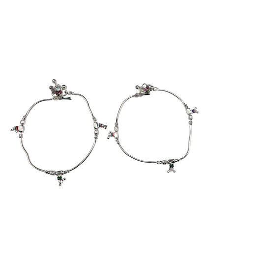 Silver women's Anklets