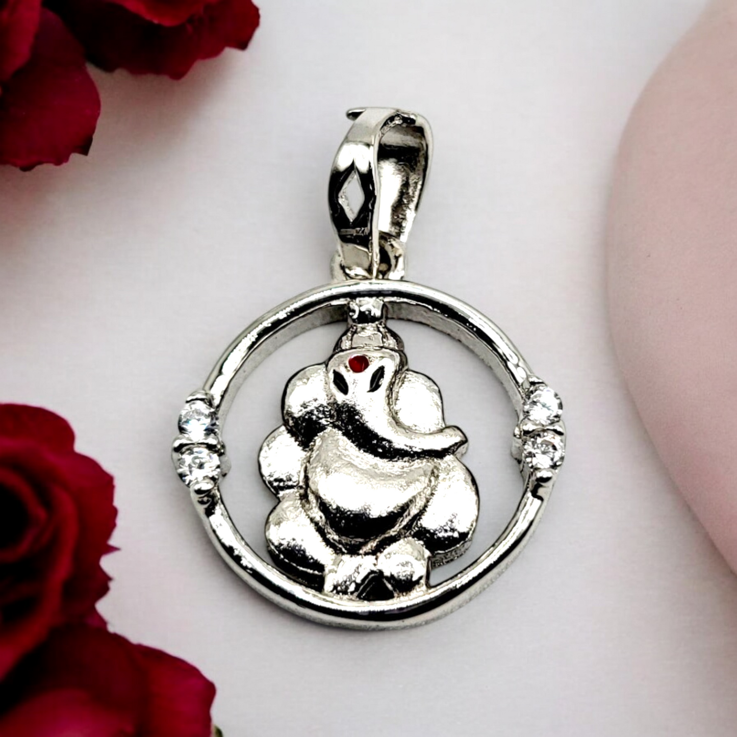 Shree Ganesh Aura 925 Silver Unisex Pendant