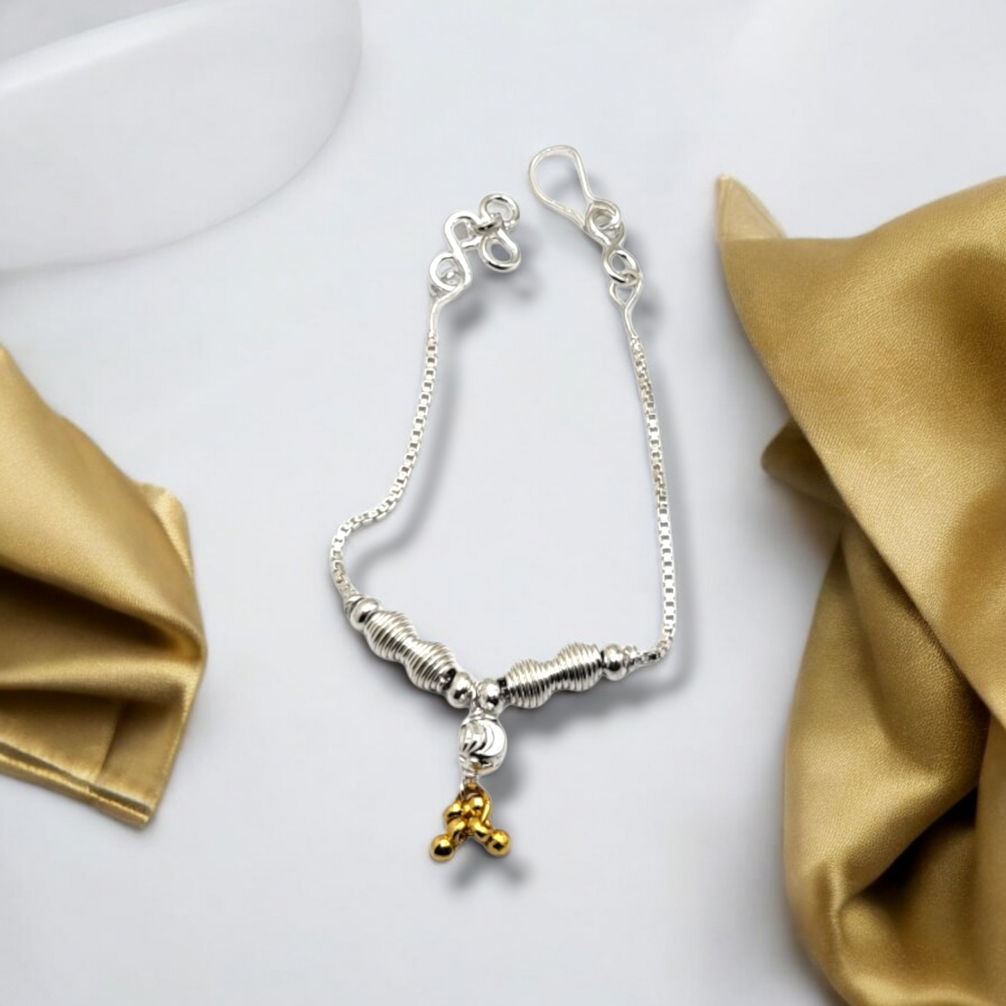 Baby shower Raakhi in silver