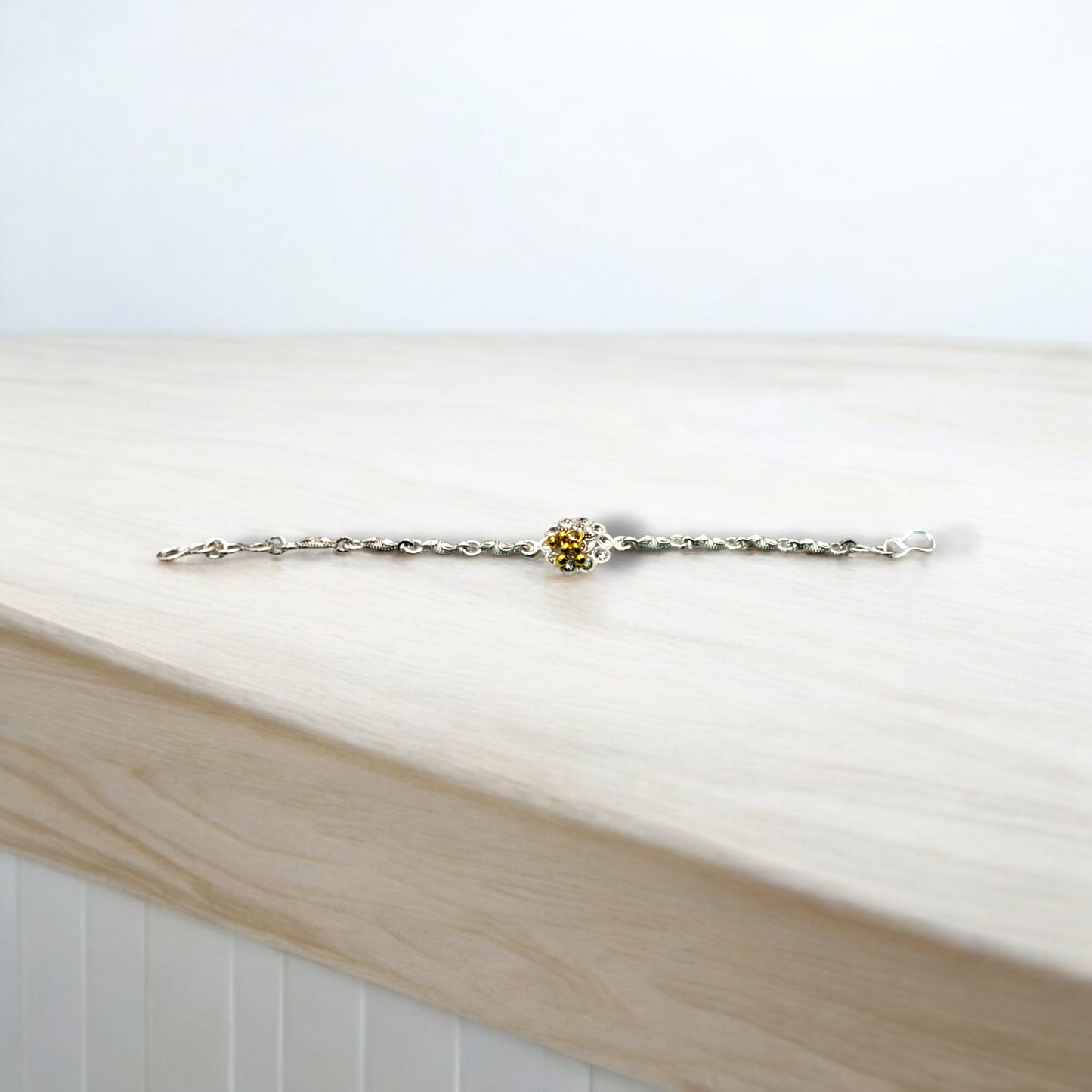 Baby shower Rakhi in silver
