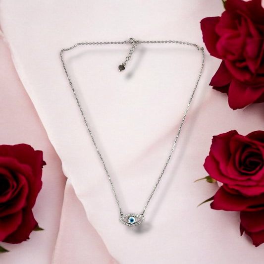 Blue Aura 925 Silver Necklace