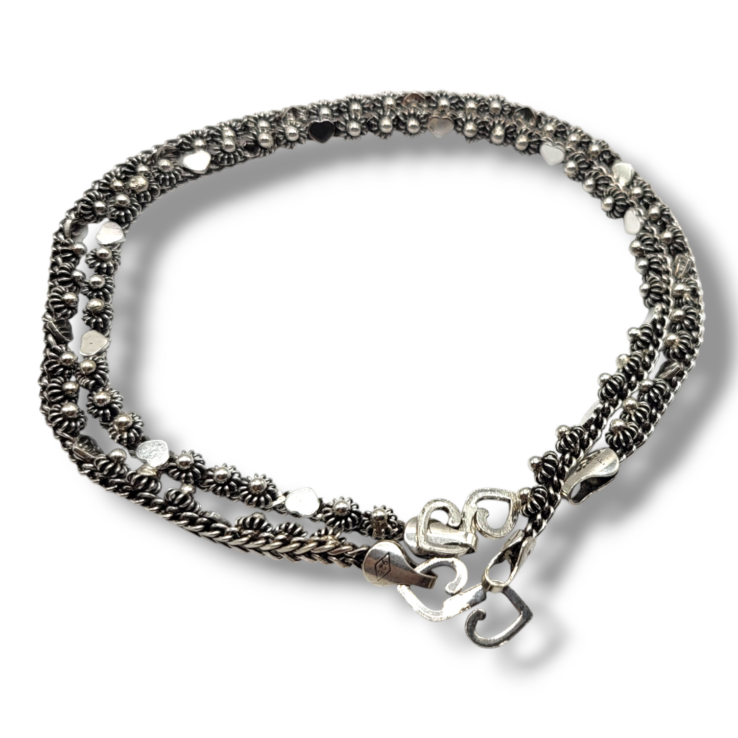 Divira Antique Finish Silver Anklets