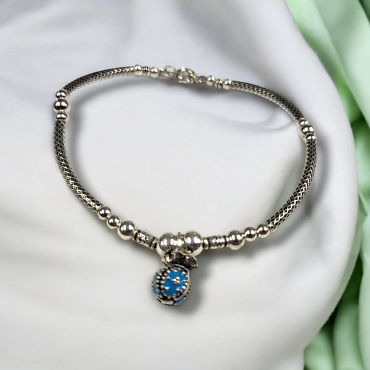Turquoise Glow Silver Women's Bracelet