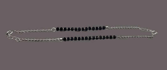 Black bead baby bracelets