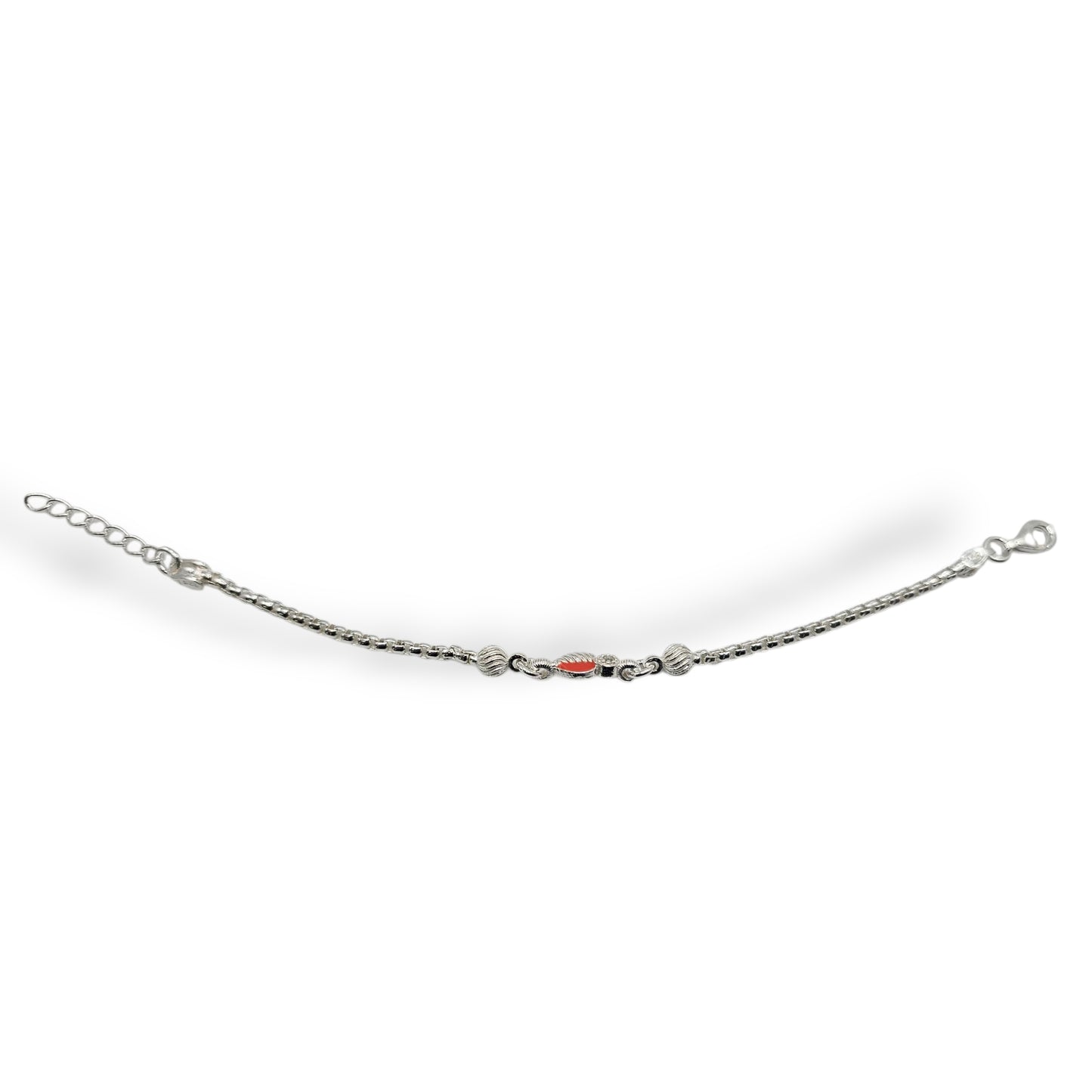 The Rudra Leaf Silver Rakshabandhan Rakhi