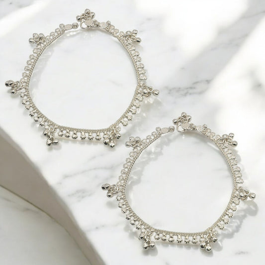 Ghungroo Grace Silver Anklet