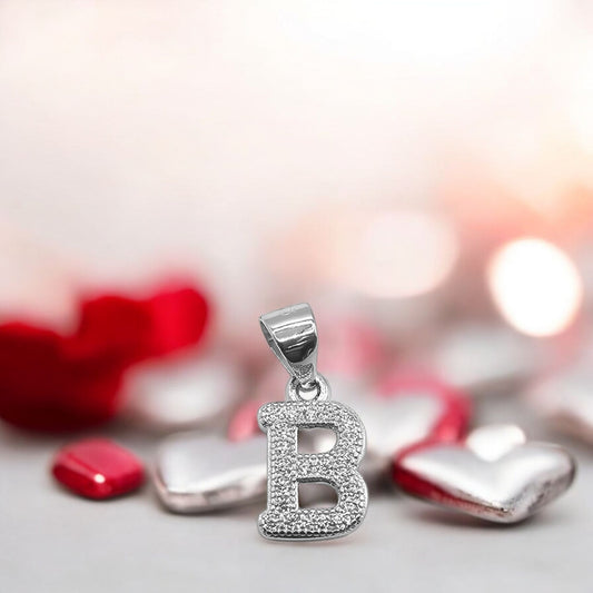 Beloved B Silver Pendant