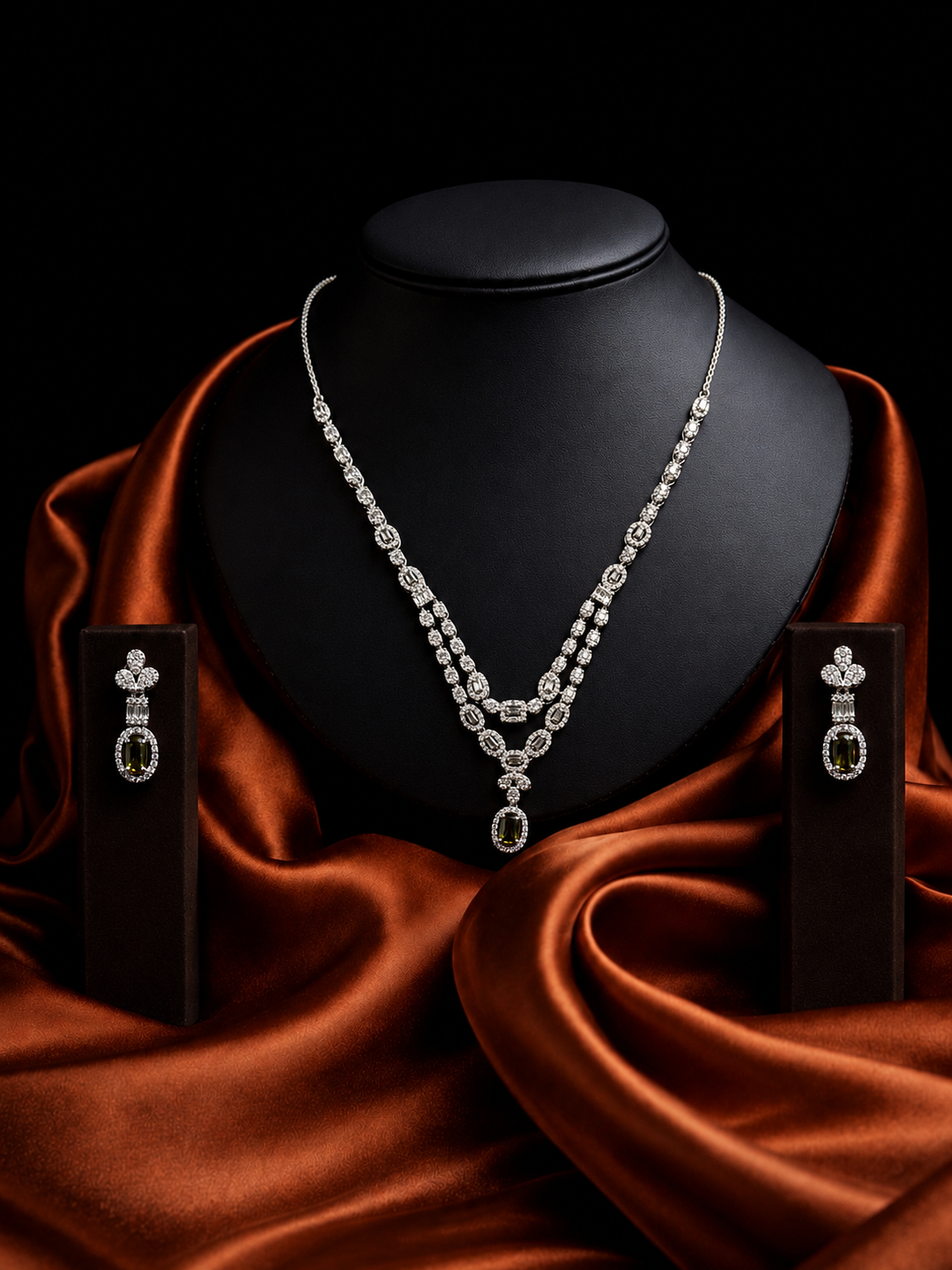 Royal Bridal Collection – Olive Elegance Necklace Set