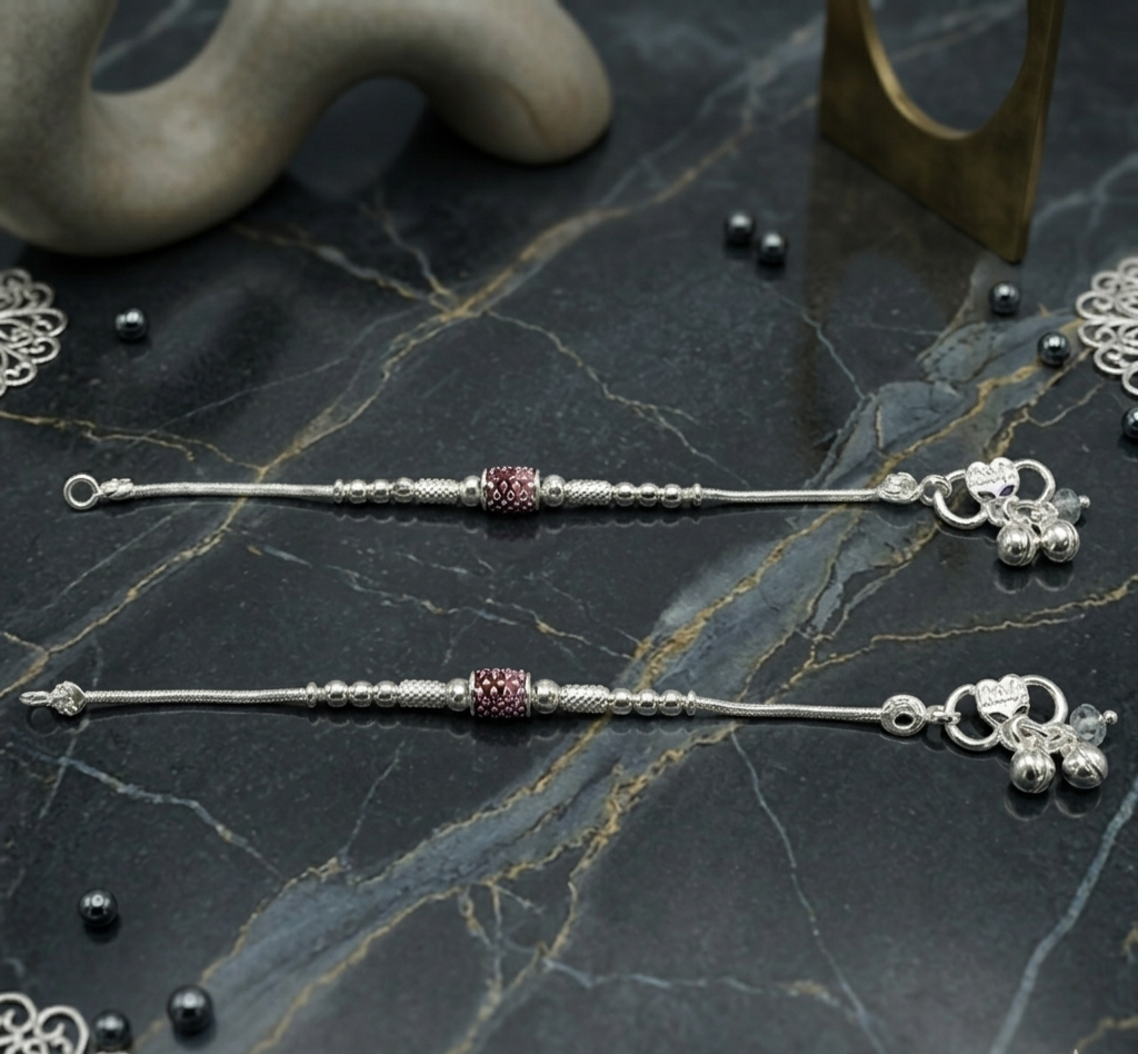 Silver Starlight Wraps Kids Anklets