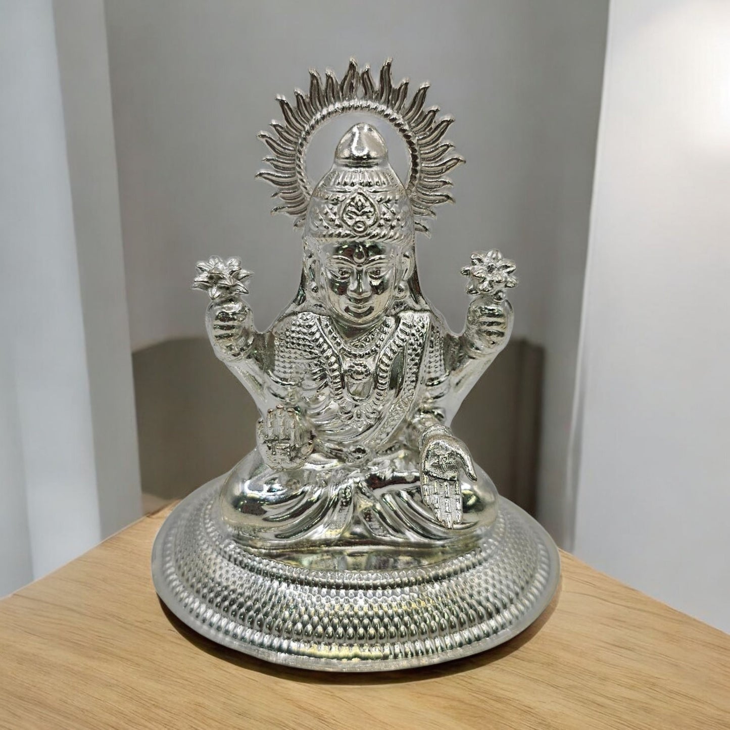 Silver Lakshmi Blessings Idol