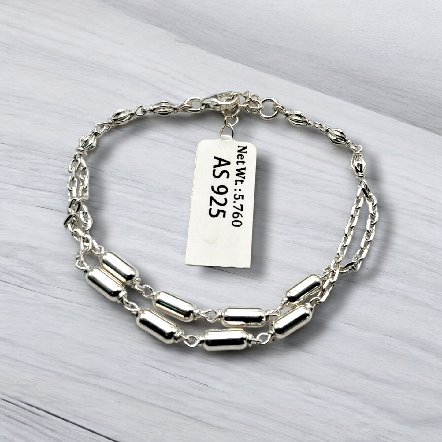 925 Silver Duo Link Women's Bracelet