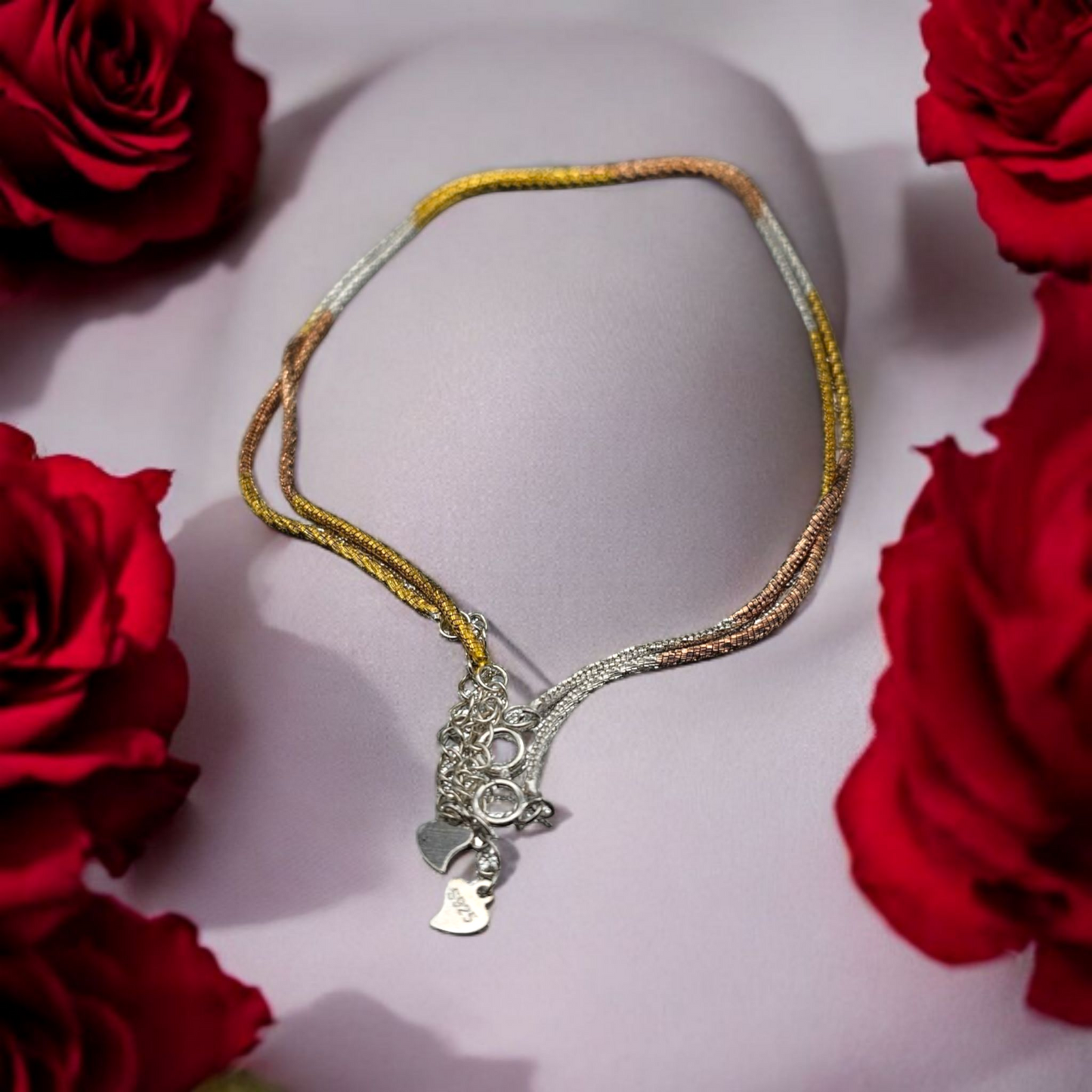 Lightweight Italian Silver Anklets