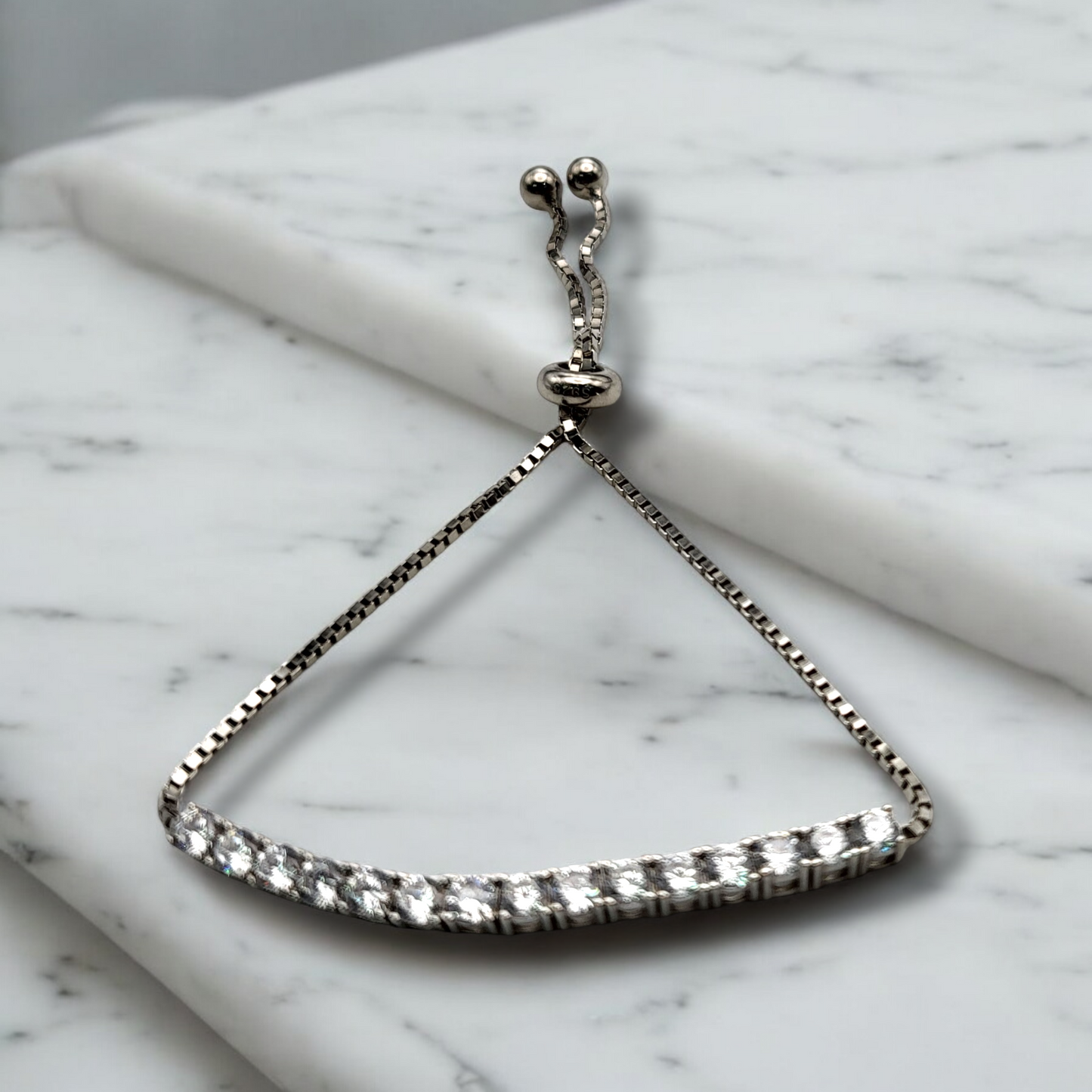 Women's Rhodium Finish Australian Diamond Silver Bracelets