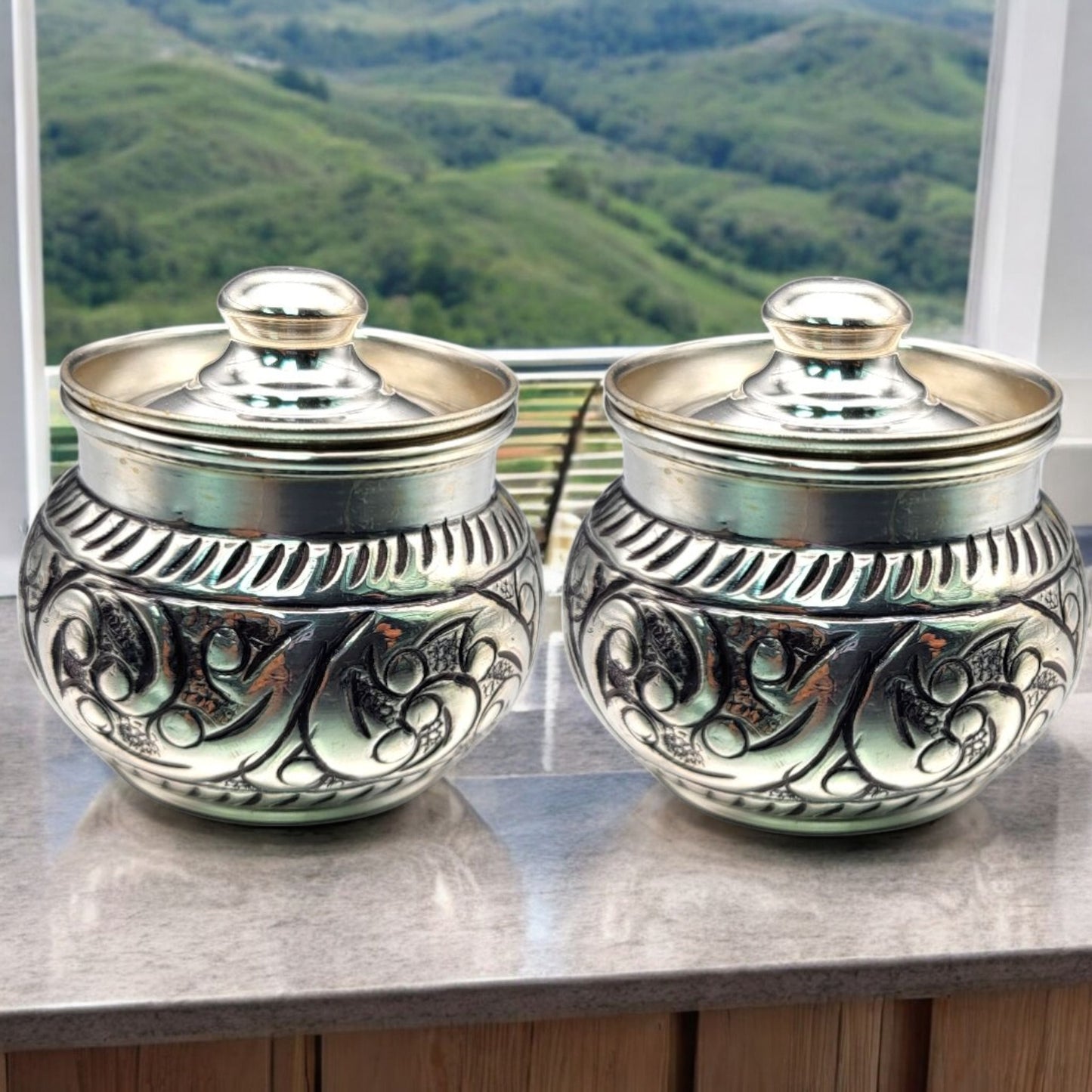 Aaradhya Silver Kalash Set