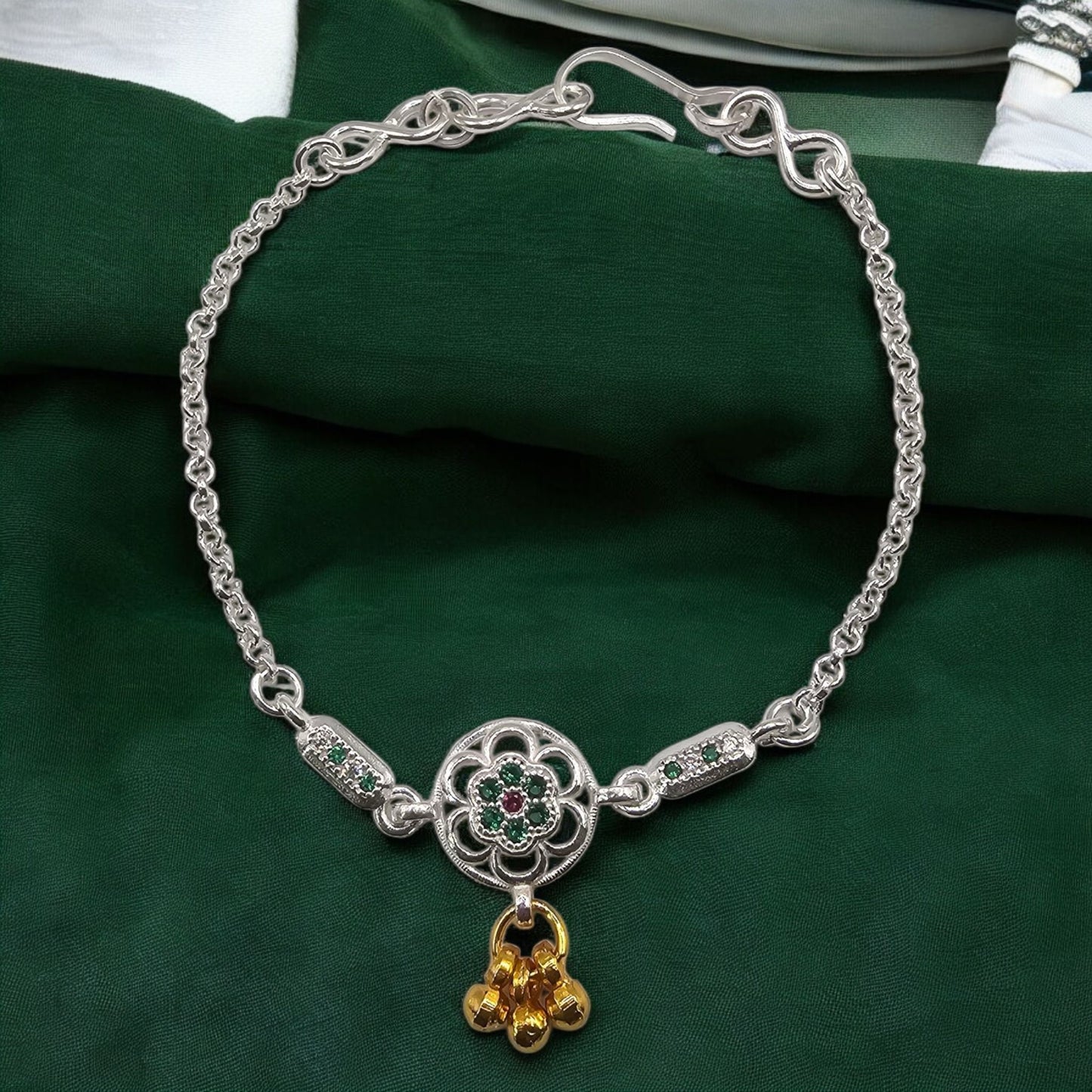 Rajrani Sutra Silver Baby Shower Rakhi