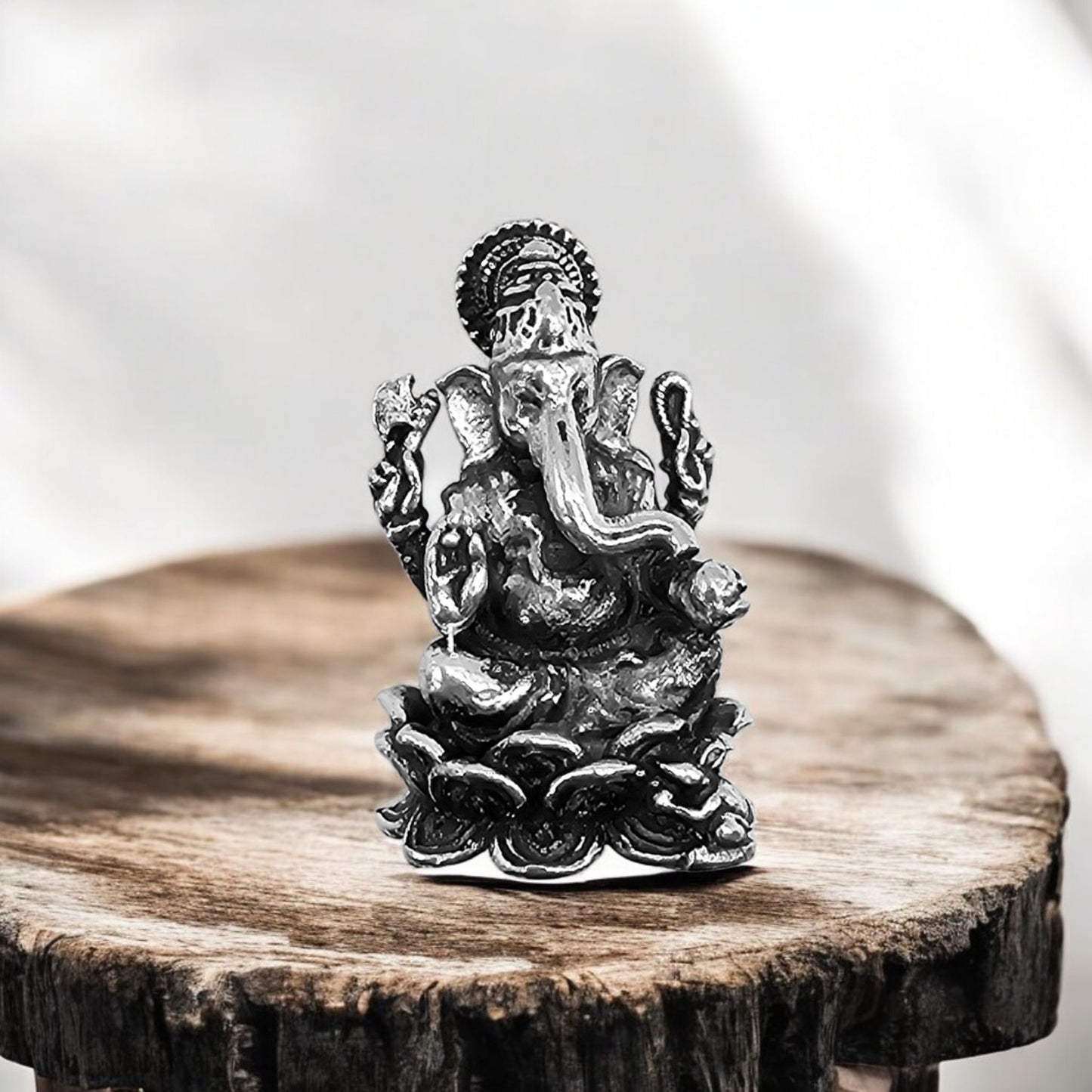 Shree Siddhi Ganesha Antique Silver Idol