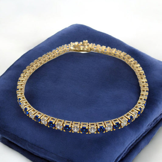 Imperial Blue Luxe 925 Silver Women's Bracelet