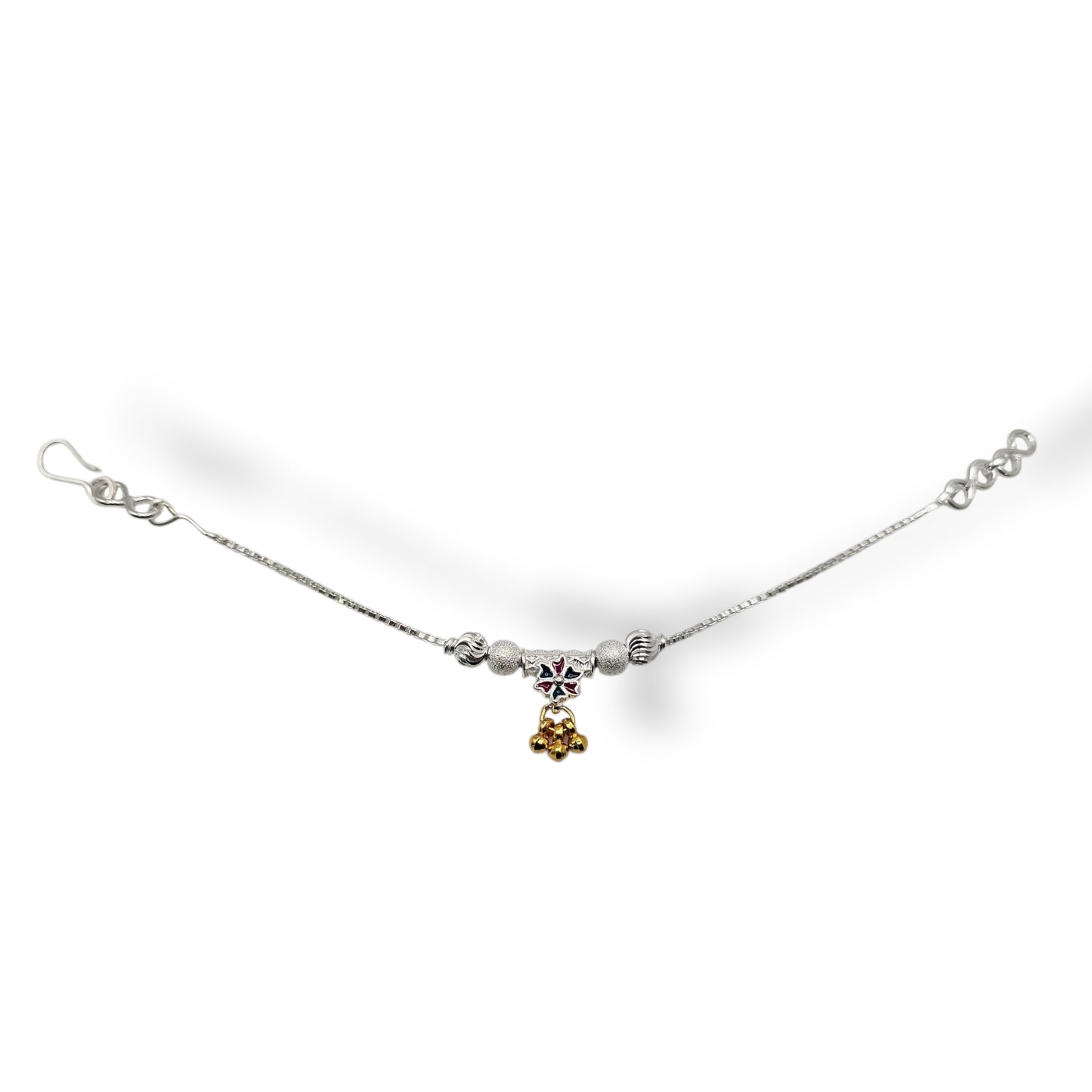 Vedic Vines Silver God Bharai Rakhdi/ Baby Shower Rakhi/ Shrimant Rakhi