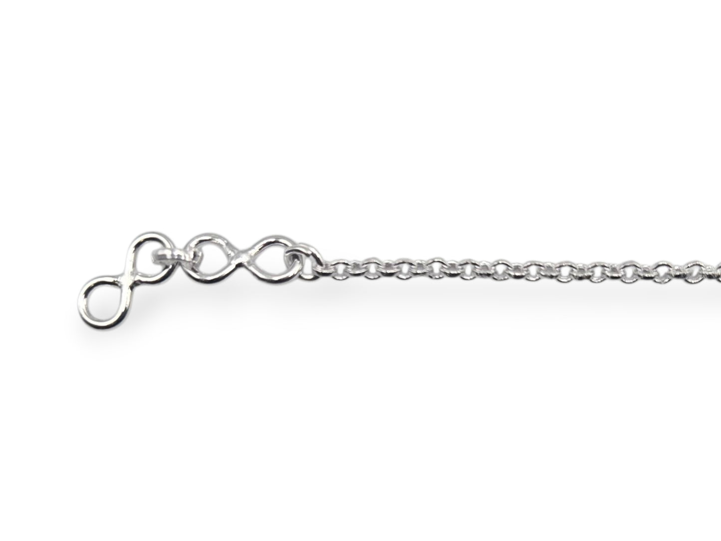 Vibrant Floral Silver Baby Rakhi – Pink & Blue Stone Accented Keepsake Jewelry