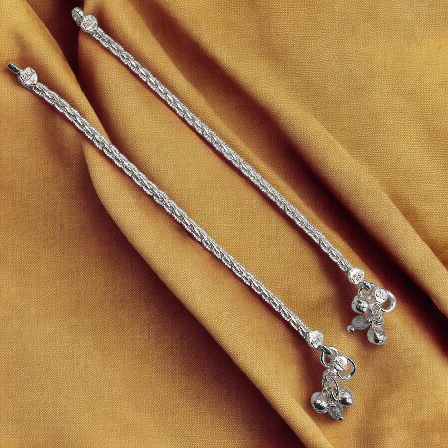 Lightweight New Born Silver Anklets