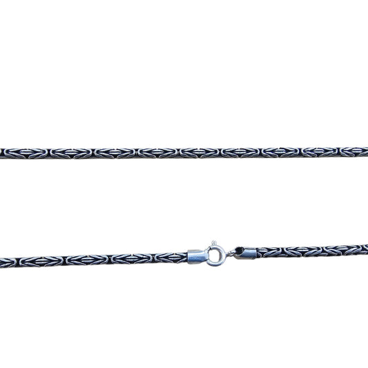 Yodha Classic Antique Finish Silver Men's Chain