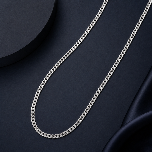 Roma Silver Cuban Link Chain