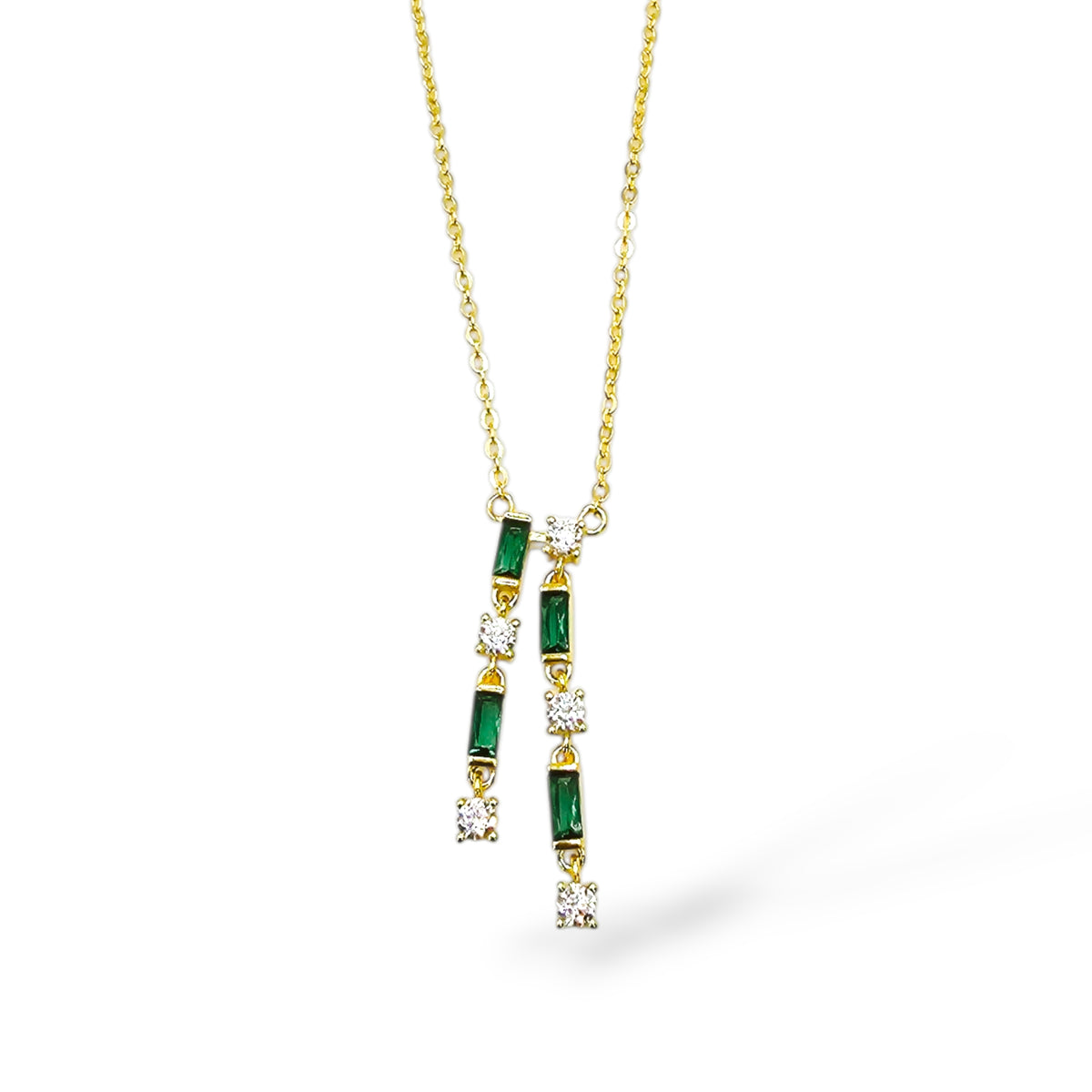 Royal Emerald Drop Necklace