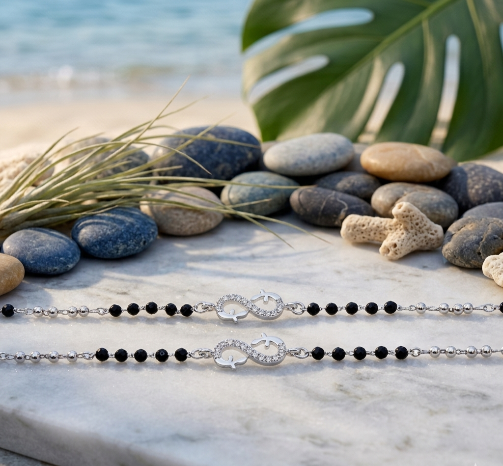 The Mystic Infinity 925 Silver Young Adults Anklets