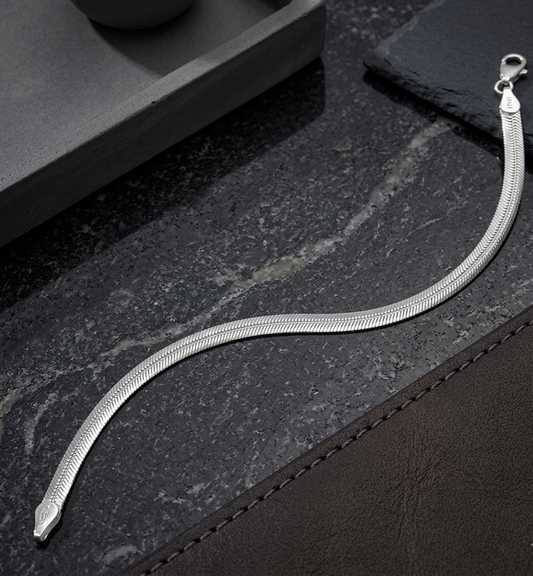 Dominus Italian 925 Silver Mens Bracelet