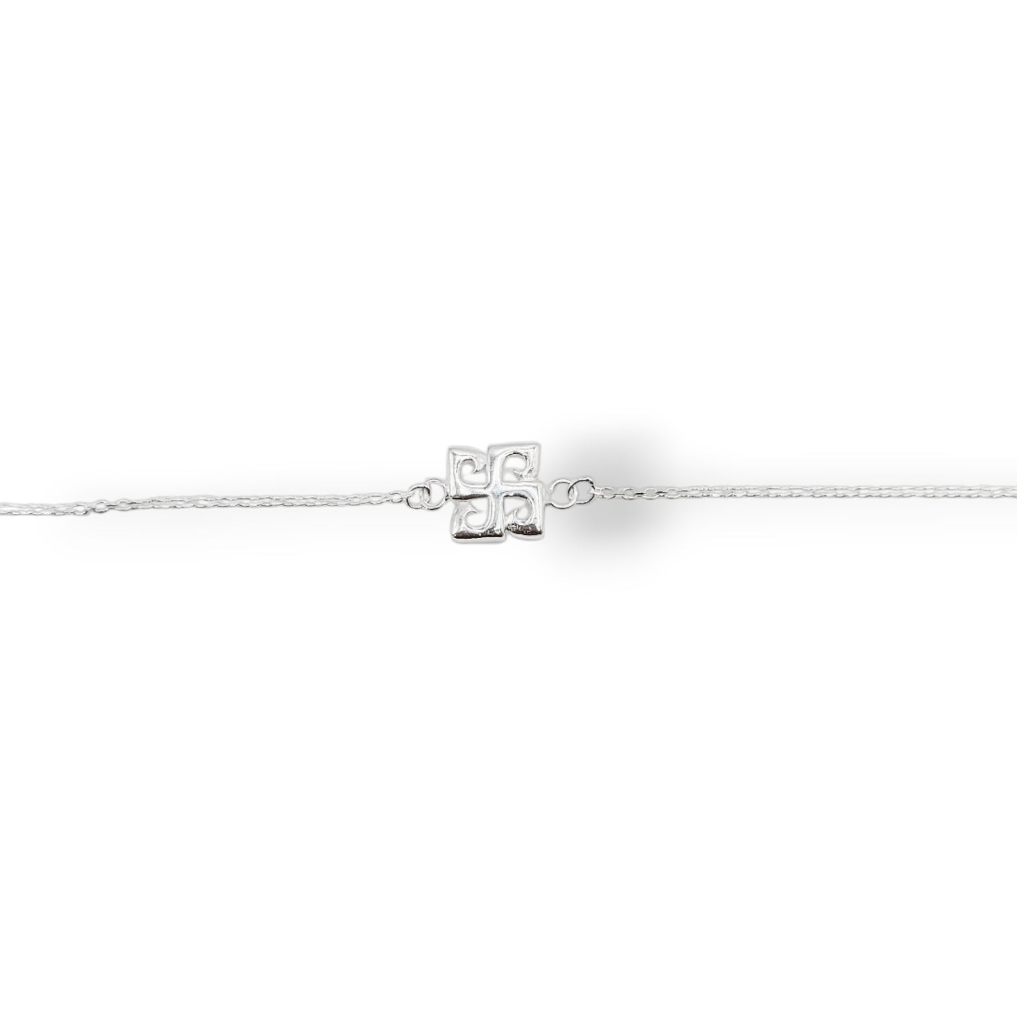 Silver Prosperity Swastik Rakhi