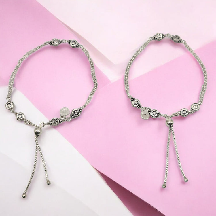 Graceful Silver Payal For Women