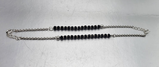 Black bead baby bracelets