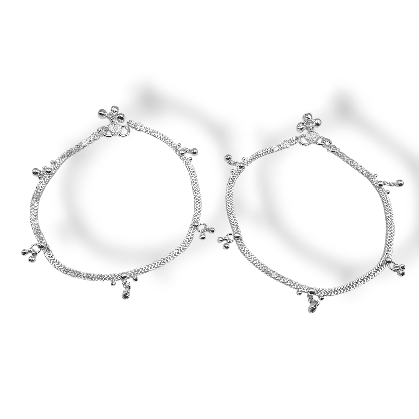 GraceGlow Silver  Women's Anklets