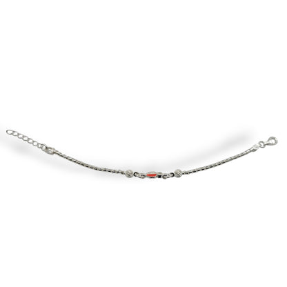 The Rudra Leaf Silver Rakshabandhan Rakhi