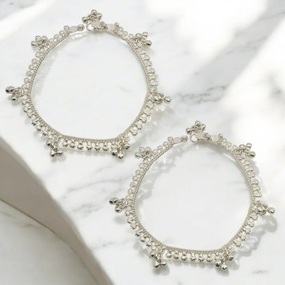 Ghungroo Grace Silver Anklet