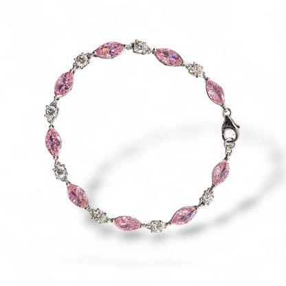 Rosetta Crystal Line 925 Silver Women's Bracelet