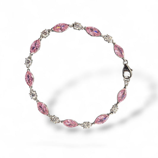 Rosetta Crystal Line 925 Silver Women's Bracelet