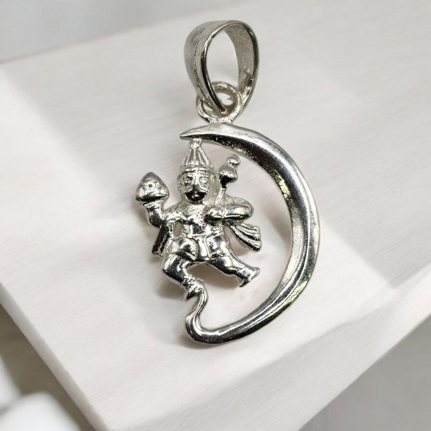 Sanjeevani Hanuman 925 Silver Unisex Pendant