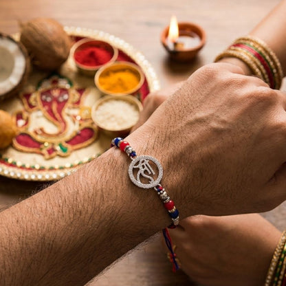 925 Silver Devotional "Shree" Rakhi