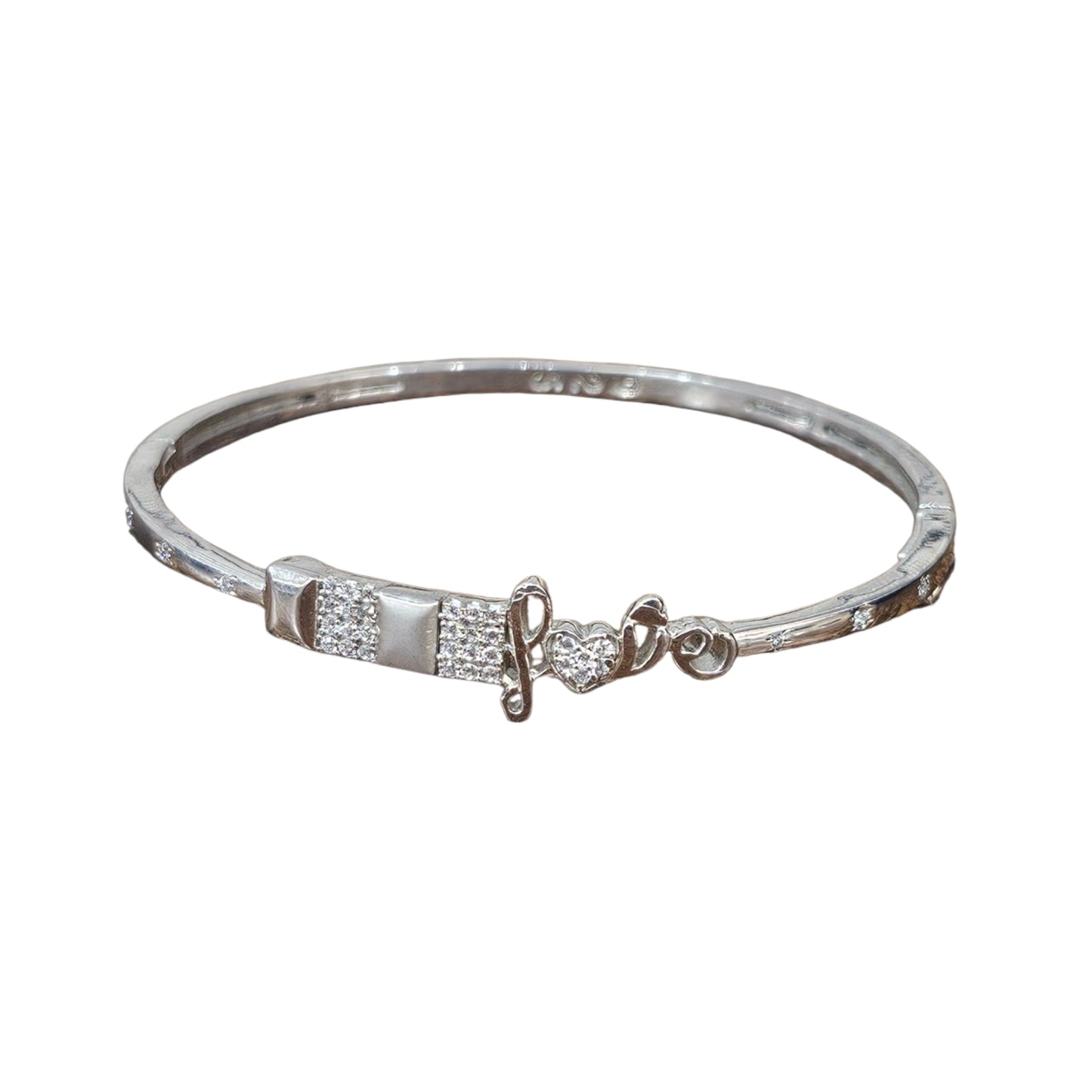 925 Silver Love Embolished Women's Bracelet