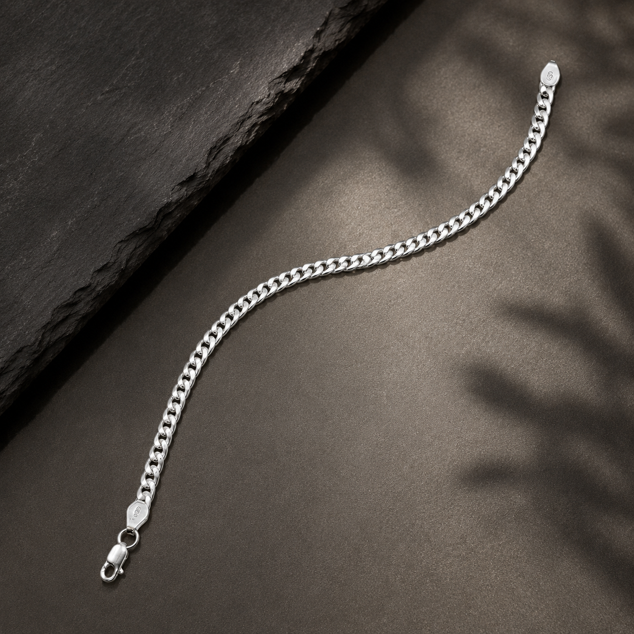 Nova Curb Silver Young Adults Bracelet