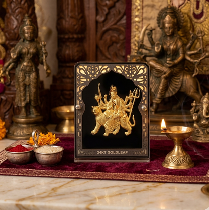 24K Gold Leaf Durga Maa Icon