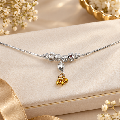 Dazzling Dangling Charm Baby Shower Rakhi