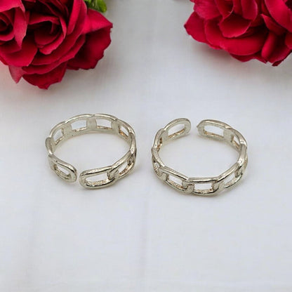 Chain Pattern Adjustable Toe Rings