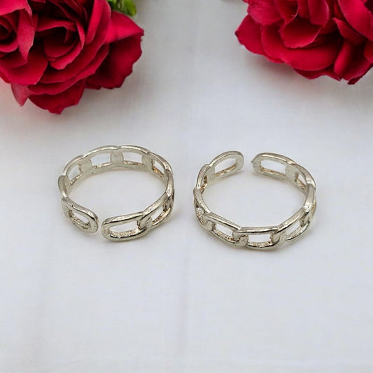 Chain Pattern Adjustable Toe Rings